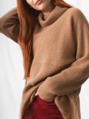 United By Blue Cashmere Turtleneck Oversized Sweater